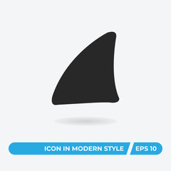 Fototapeta premium Shark fin vector icon, simple sign for web site and mobile app.