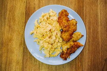 scramble egg for breakfast