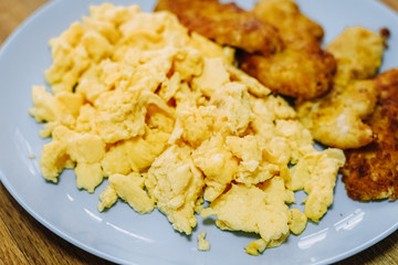 scramble egg for breakfast