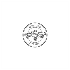 vintage roller skates silhouette logo