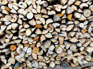 firewood cut down folded, background, texture