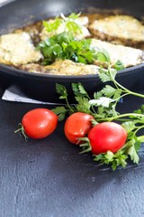 vegetables in a pan on the table