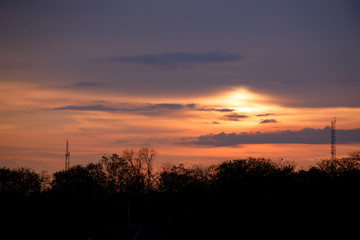 Fototapeta premium sunset in the mountains