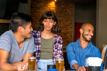 A group of friends having fun together at a barefoot