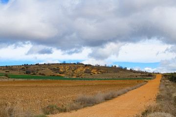 Obraz premium The main pilgrimage route to Santiago