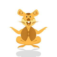 Chinese zodiac, Cartoon design for year of the rat. Happy Chinese New Year 2020, year of the rat on white background with shadow