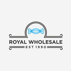 vintage candy logo. candy logo