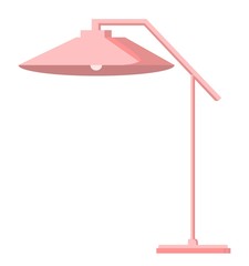 Street Umbrella for garden and terrace isolated on white background. Vector flat cartoon illustration.