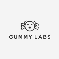 candy bear logo. candy logo