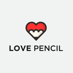 love writing logo. pen icon