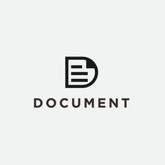 logo D doc. document icon