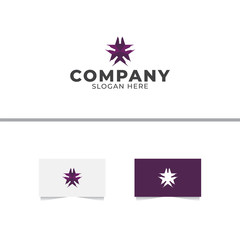 Obraz na płótnie Canvas Star Wine Logo Design Vector Template