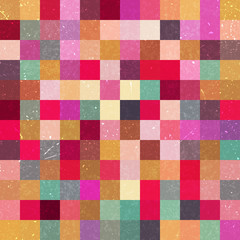 Colorful seamless geometric checked pattern. Ideal for printing onto fabric and paper or decoration.