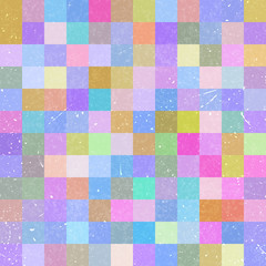 Vintage seamless abstract background with pink, blue squares, vector illustration