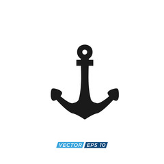 Anchor Nautical Icon Design Vector