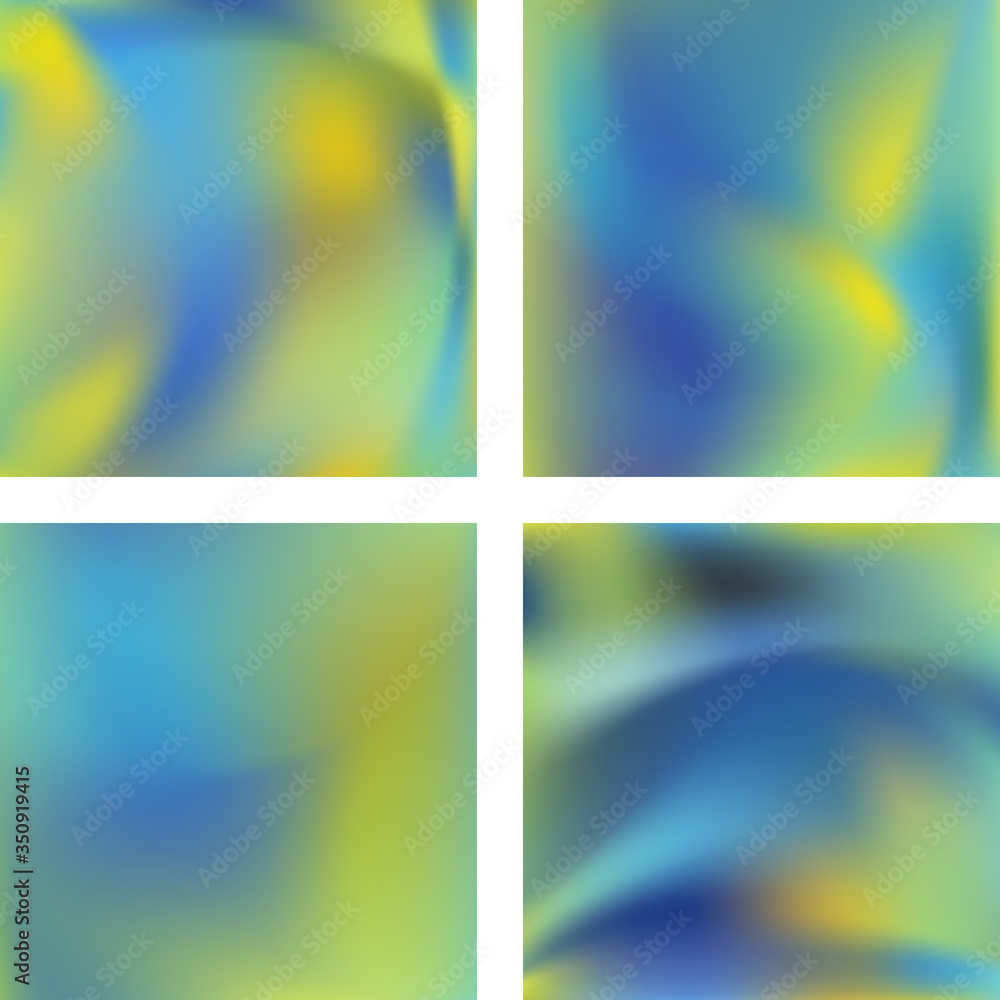 Poster set with abstract blurred backgrounds. vector illustration. modern geometrical backdrop. abstract te