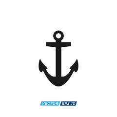 Anchor Nautical Icon Design Vector