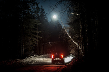 car in the night