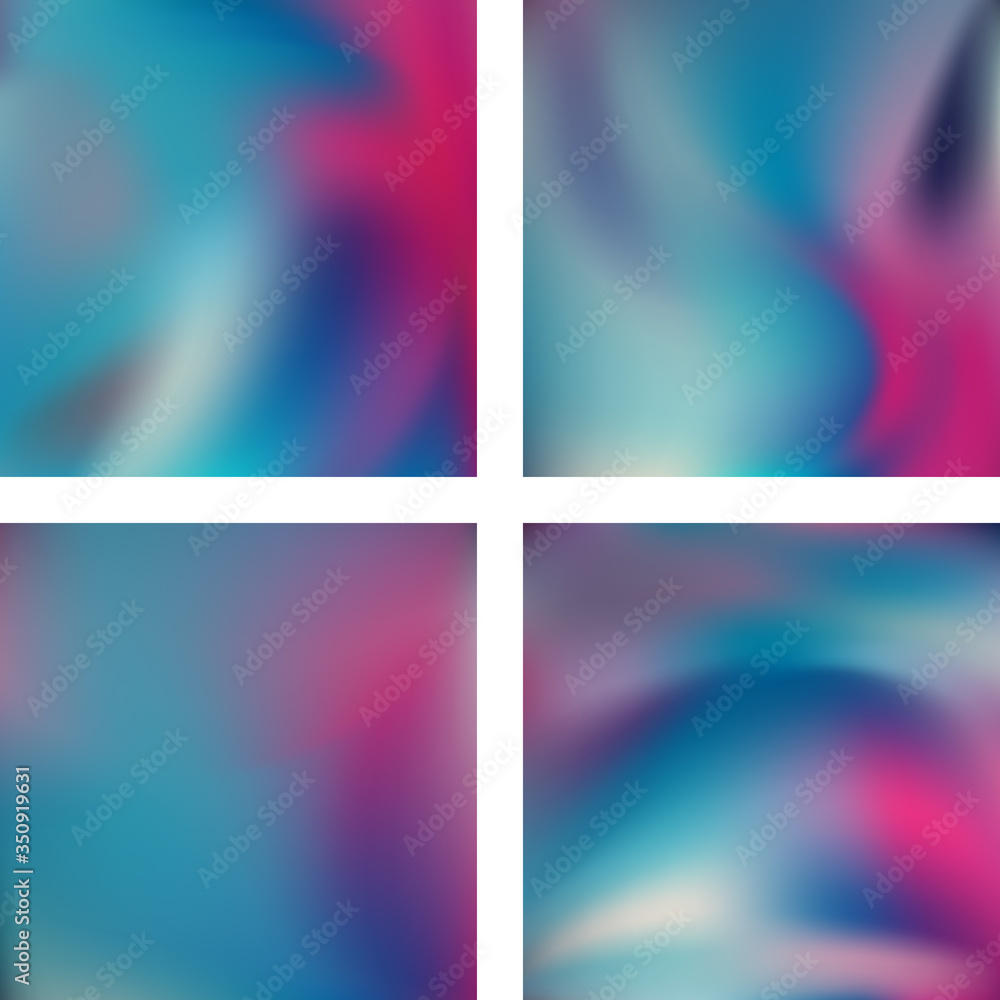 Poster set with abstract blurred backgrounds. vector illustration. modern geometrical backdrop. abstract te