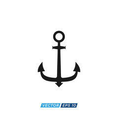 Anchor Nautical Icon Design Vector