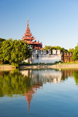 Fototapeta na wymiar Mandalay, Myanmar at the Palace