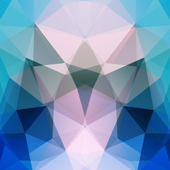 Background of blue, pink geometric shapes. Mosaic pattern. Vector EPS 10. Vector illustration