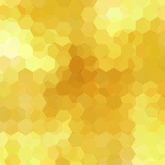 Fototapeta na wymiar Geometric pattern, vector background with hexagons in yellow  tones. Illustration pattern