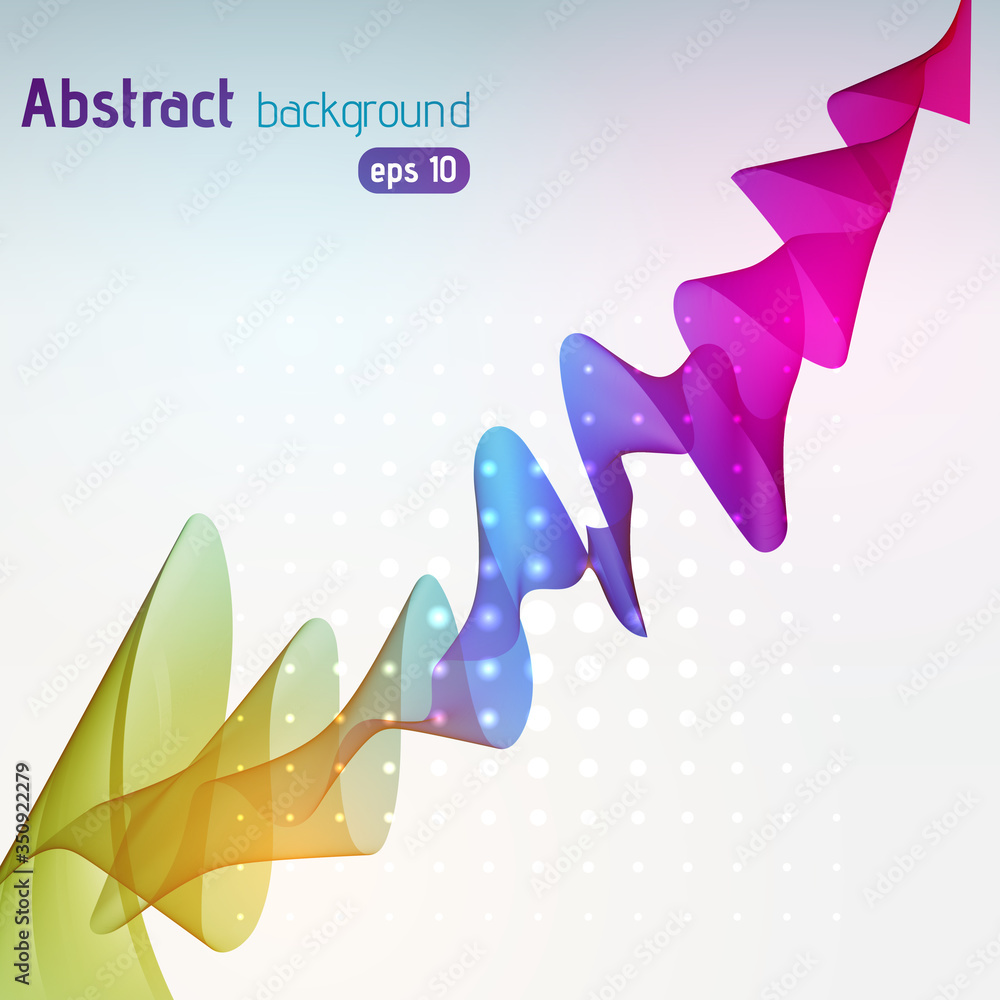 Poster abstract multicolored lines on light background. vector illustration. technology background with str