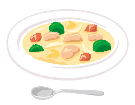 クリームシチューのイラスト Stock Vector Adobe Stock