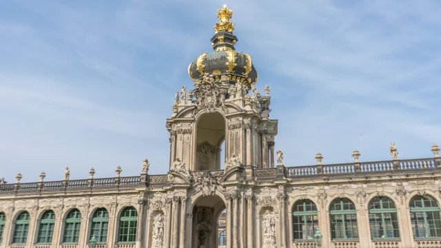 Dresden Zwinger Crown Entrance Hyperlapse in 4K