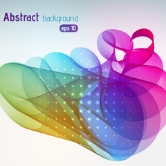 Abstract colorful lines on light background. Vector illustration. Technology background with stripes.