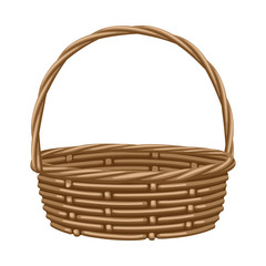 Illustration of empty basket for vegetables.