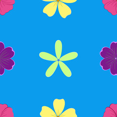 Fototapeta na wymiar seamless flower and leaf design vector illustration for wallpaper background