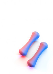 Colorful Lighting on female Hand Weights