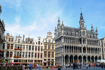 Fototapeta na wymiar Belgium Brussels : Street view in Brussels Grand Place