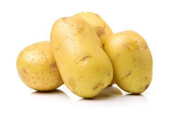 New potato isolated on white background 