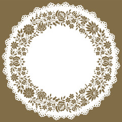 Paper lace edged circle doily