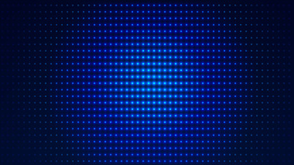 Dot  white blue pattern screen led light gradient texture background. Abstract  technology big data digital background. 3d rendering.