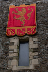 Flags on the wall at Dover Castle