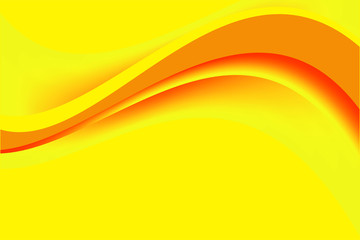 Abstract Fresh Yellow Wave Background Design, Flowing Yellow Stylish Background Template Vector