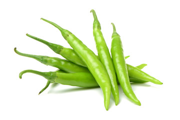 fresh chili on white background