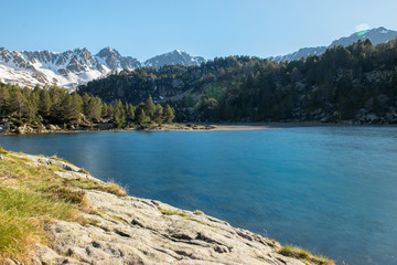 Lake in the circuit of Lake Pessons Grau Roig, Andorra.