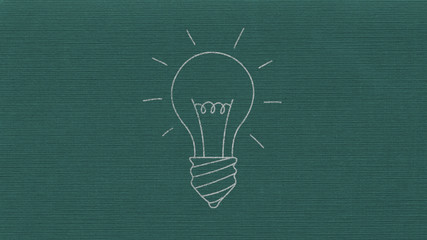 a light bulb in the center with textured background
