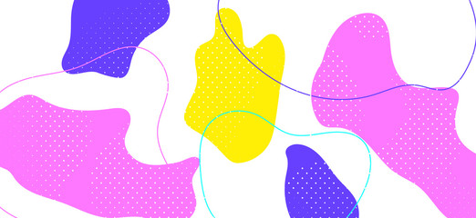 Colorful Child Pattern. Fashion Wave Poster. 