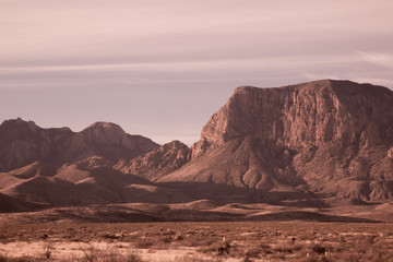 Fototapeta na wymiar Desert Mountain from Big Bend