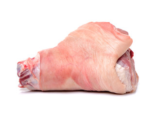raw pork (leg) isolated on white background