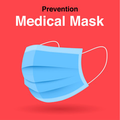Medical Mask. Coronavirus (COVID-19) icon, poster.