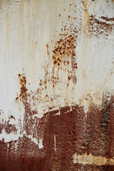 abstract corroded old paint on metal walls The wall is cracked with old paint, Rusty on old metal...