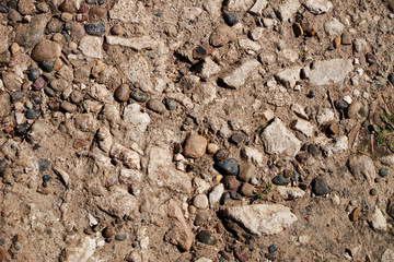 The texture of the broken road. Old building blocks. Background for screensaver monitor