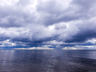The harsh White sea. Cold summer day on Yagry island, Severodvinsk